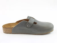 (Second Quality) Haflinger Leather Clogs Lorenzo Anthracite
