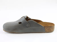(Second Quality) Haflinger Leather Clogs Lorenzo Anthracite