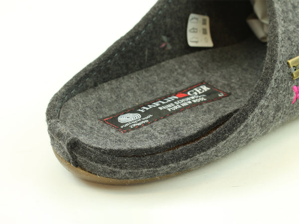(Second Quality) Haflinger Slippers Everest Butterflies Anthracite