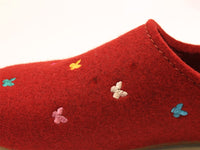(Second Quality) Haflinger Slippers Everest Butterflies Red