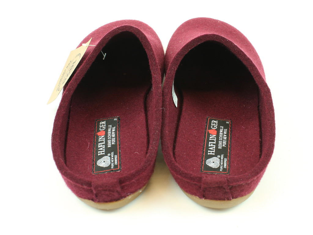 (Second Quality) Haflinger Slippers Everest Fundus Bordeaux
