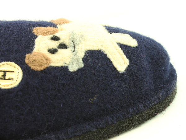 (Second Quality) Haflinger Slippers Flair Fido Navy