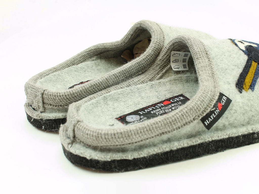(Second Quality) Haflinger Slippers Flair Songbird Grey