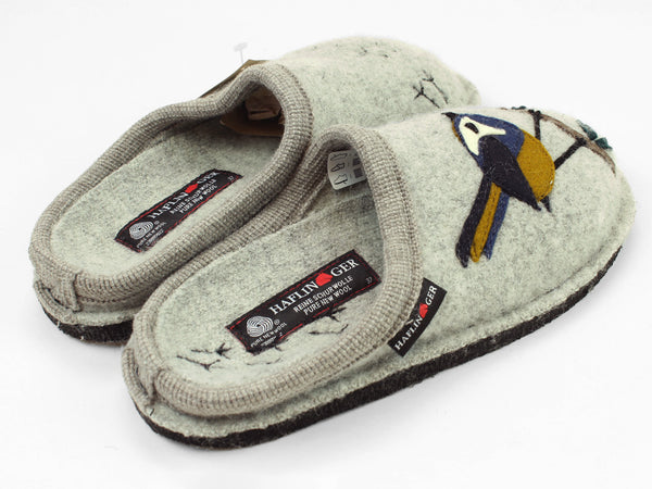 (Second Quality) Haflinger Slippers Flair Songbird Grey