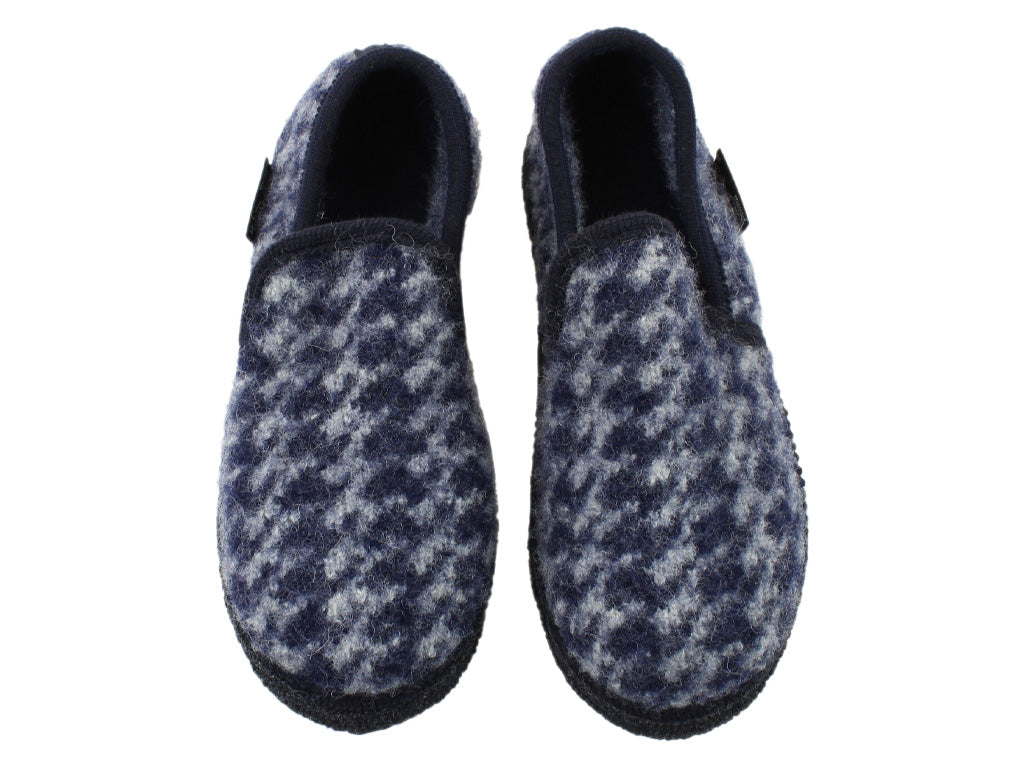 (Second Quality) Haflinger Slippers Loafer Pepitko Ocean