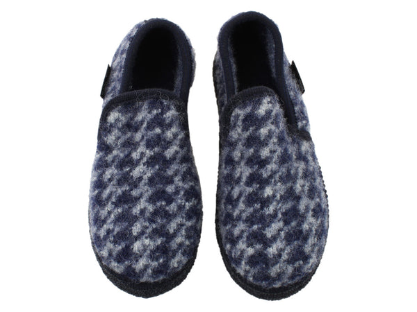 (Second Quality) Haflinger Slippers Loafer Pepitko Ocean