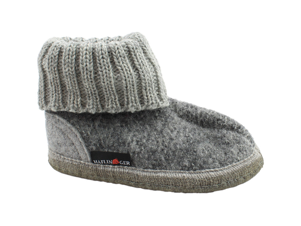 Size 25/UK8 only - Haflinger Children's slippers 1898 Grey