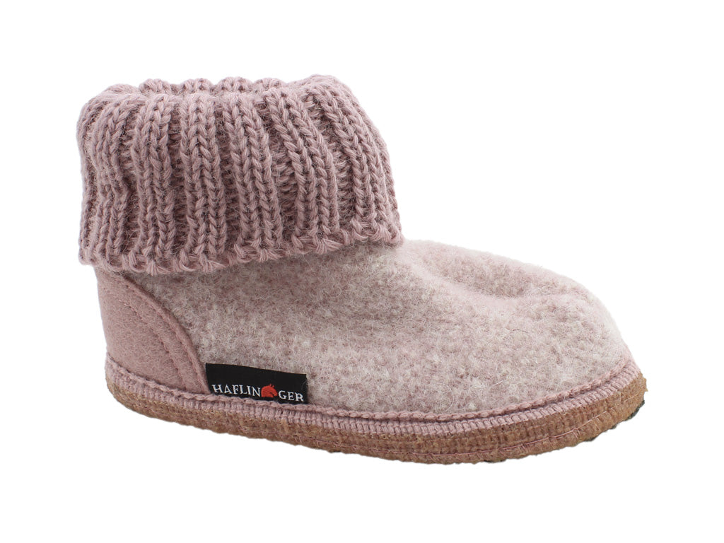 Size 25/UK8 only - Haflinger Children's slippers 1898 Rose