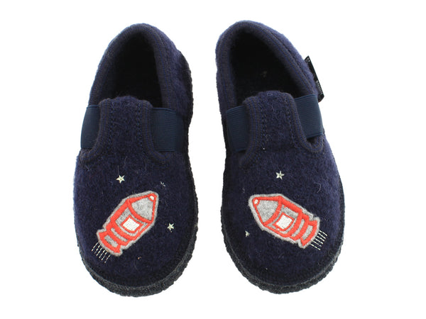 Size 25/UK8 only - Haflinger Children's slippers Space Ocean