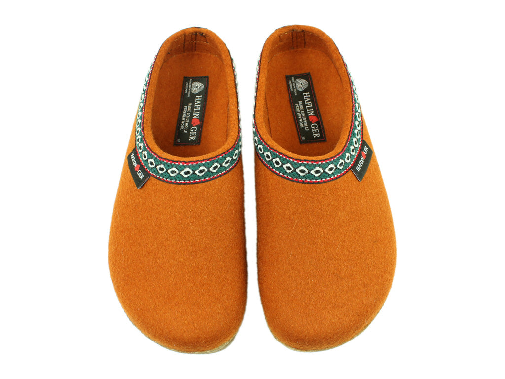 Size 38/UK5 only - Haflinger Clogs Grizzly Franzl Pumpkin