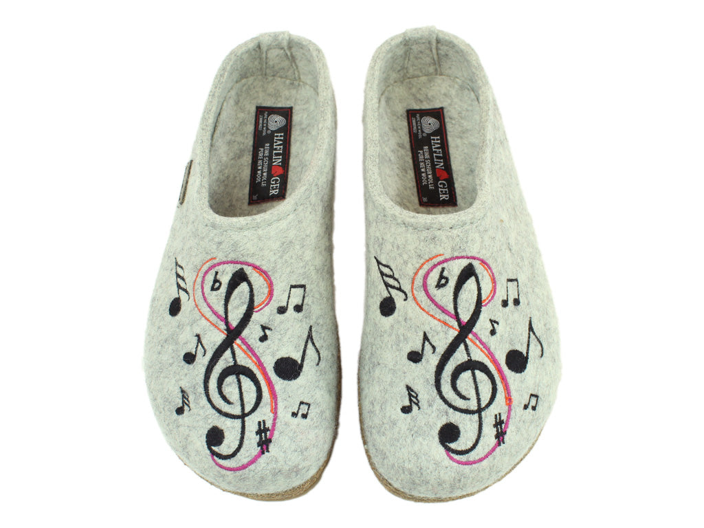 Size 38/UK5 only - Haflinger Clogs Grizzly Melody Grey