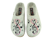 Size 38/UK5 only - Haflinger Clogs Grizzly Melody Grey