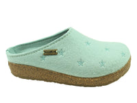 Size 38/UK5 only - Haflinger Clogs Grizzly Stars Aqua