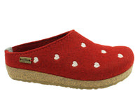 Size 38/UK5 only - Haflinger Clogs Grizzly Sweetheart Red