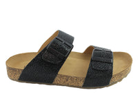 Size 38/UK5 only - Haflinger Sandals Andrea Black Raie