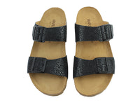 Size 38/UK5 only - Haflinger Sandals Andrea Black Raie