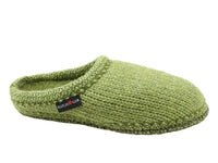 Size 38/UK5 only - Haflinger Slippers De Punto Alpine Green