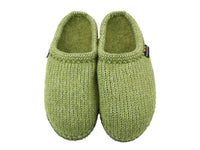 Size 38/UK5 only - Haflinger Slippers De Punto Alpine Green