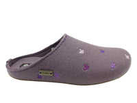 Size 38/UK5 only - Haflinger Slippers Everest Butterflies Aubergine