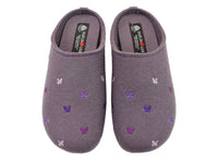 Size 38/UK5 only - Haflinger Slippers Everest Butterflies Aubergine