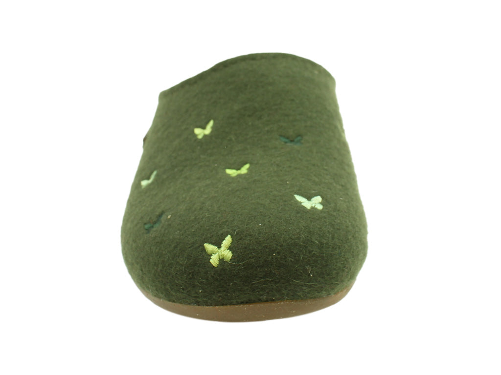 Size 38/UK5 only - Haflinger Slippers Everest Butterflies Moss