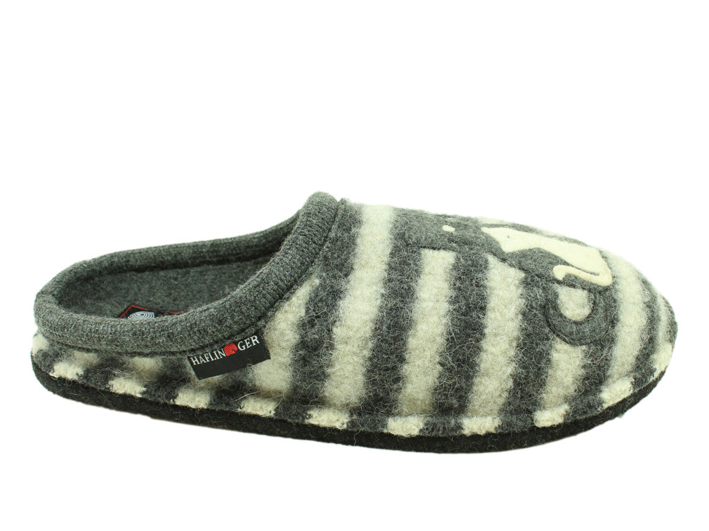 Size 38/UK5 only - Haflinger Slippers Flair Cat&Dog Anthracite