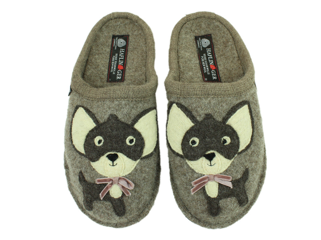 Size 38/UK5 only - Haflinger Slippers Flair Chihuahua Brown