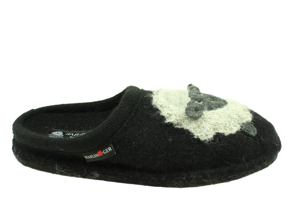 Size 38/UK5 only - Haflinger Slippers Flair Lamby Black