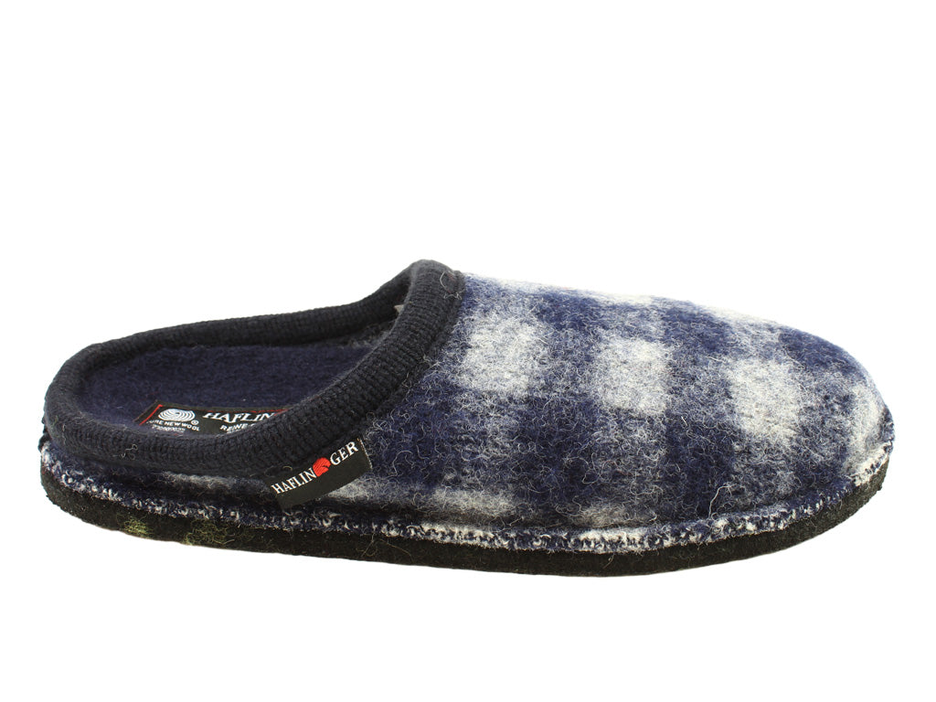 Size 38/UK5 only - Haflinger Slippers Flair Plaid Ocean