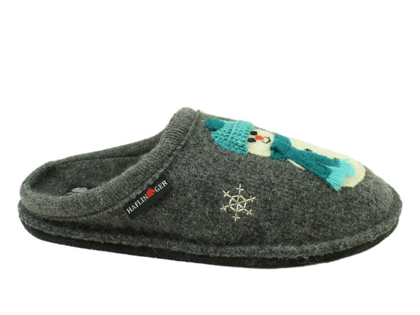Size 38/UK5 only - Haflinger Slippers Flair Snowman Anthracite