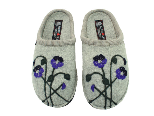 Size 38/UK5 only - Haflinger Slippers Flair Viola Grey