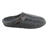 Size 38/UK5 only - Haflinger Slippers Herzl Anthracite