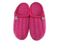 Size 38/UK5 only - Haflinger Slippers Herzl Kardinal Pink