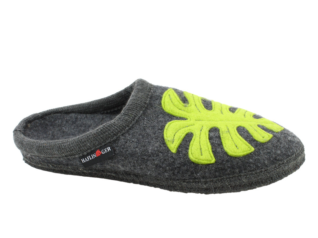 Size 38/UK5 only - Haflinger Slippers Monstera Anthracite