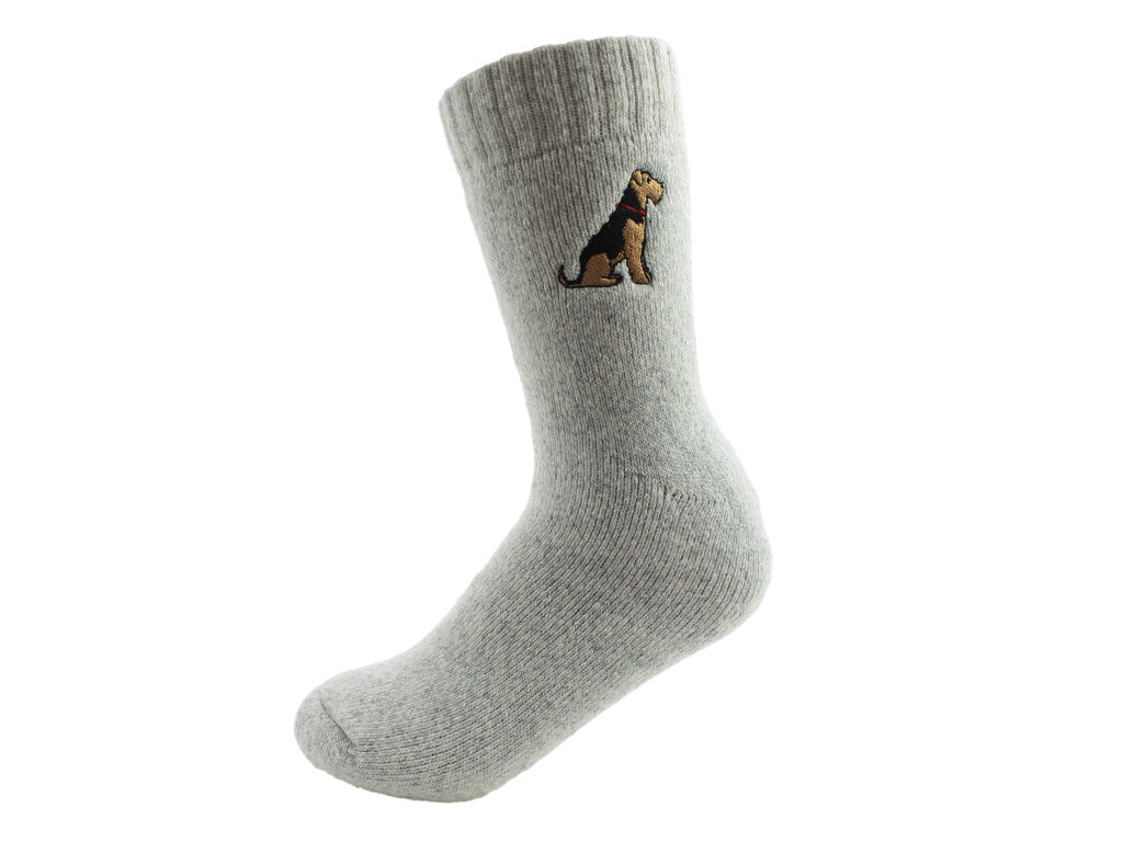 Sweet William Dog Socks Airedale