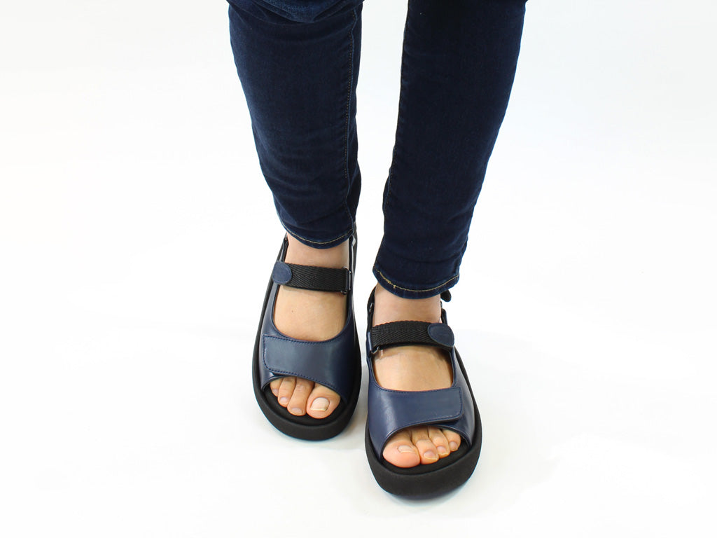 Wolky Sandals Jewel Navy Blue | Women's Sandals | Shoegarden UK