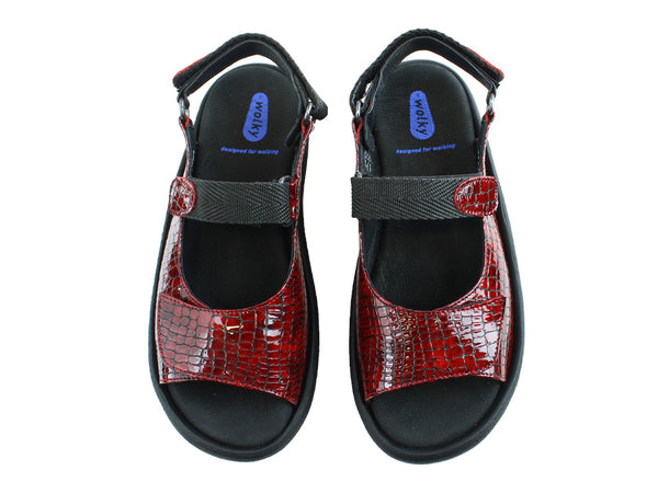 Wolky Sandals Jewel Red mini croco