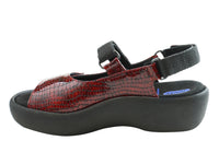Wolky Sandals Jewel Red mini croco