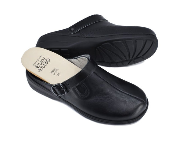 OmaKing Loosu Classic leather clogs Black