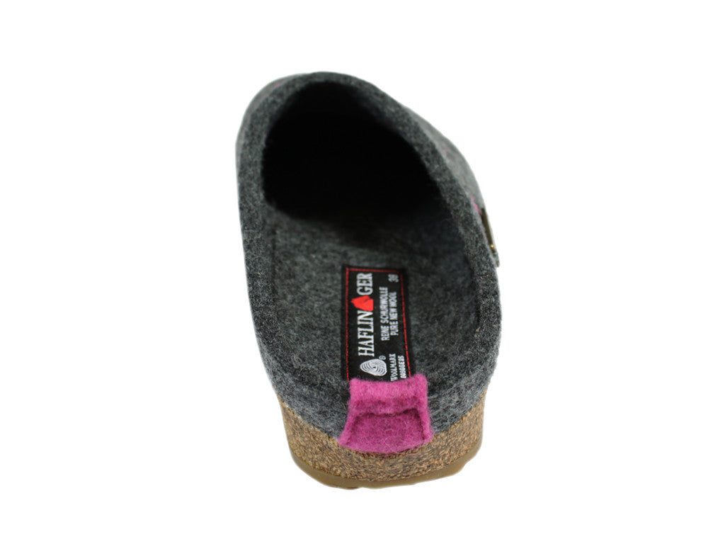 Haflinger Clogs Grizzly Sweetheart Anthracite