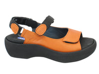 Wolky Women Sandals Jewel Orange side view