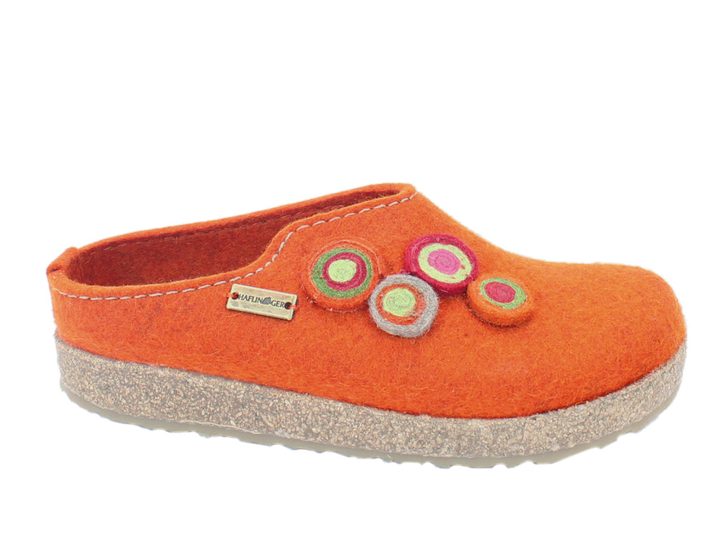 Haflinger Clogs Grizzly Kanon Rost Orange side view