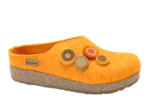 Haflinger Clogs Grizzly Kanon Yellow side view