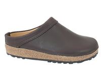 Haflinger Leather Clogs Malmo Brown 708 side view