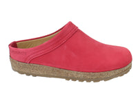 Haflinger Leather Clogs Malmo Red side view