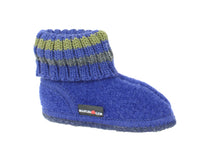 Haflinger Children's slippers Paul Ink blue side view