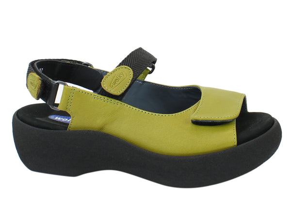 Wolky Women Sandals Jewel Olive Green side view