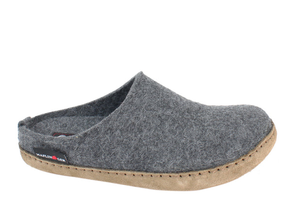 Haflinger Felt Slippers Emil Anthracite side view