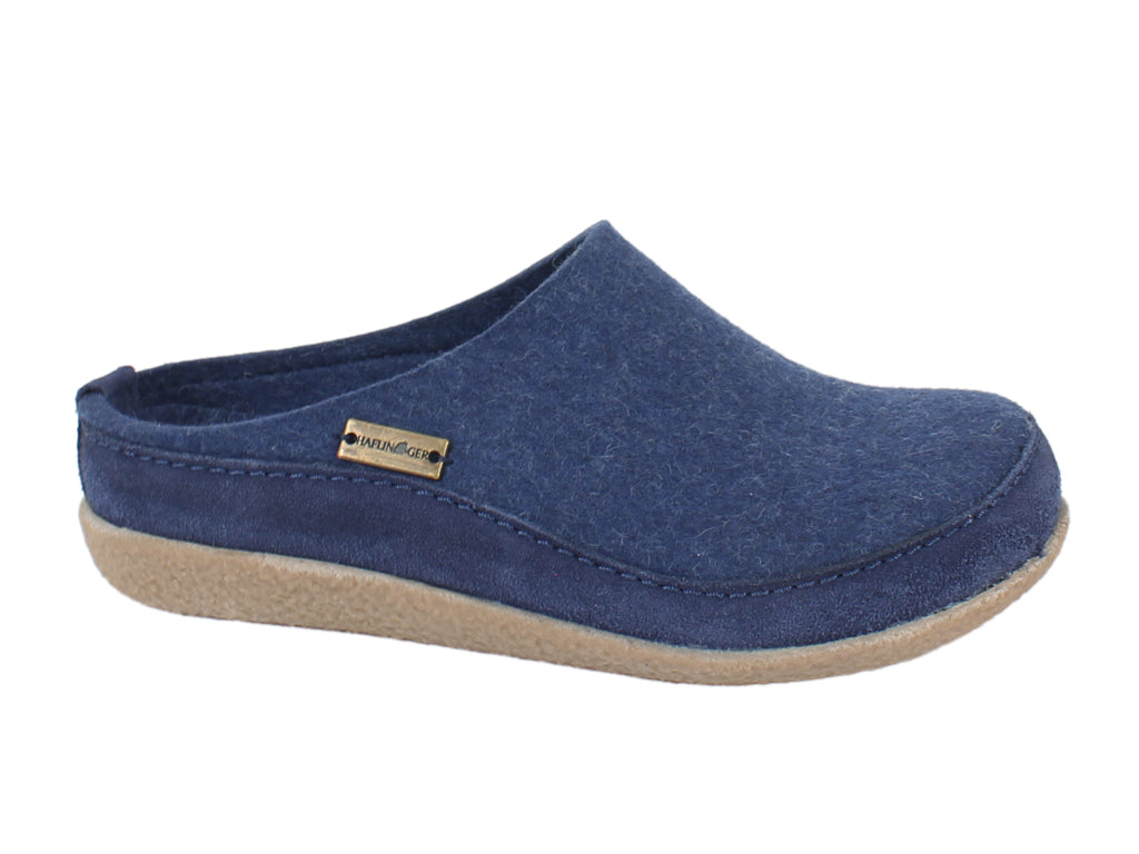 Haflinger Slippers Blizzard Skane Jeans side view