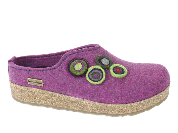 Haflinger Clogs Grizzly Kanon Mulberry side view